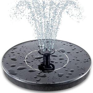 Solar Bird Bath Fountains Pump, Upgrade 1.4W Solar Fountain with 6 Nozzle, Free